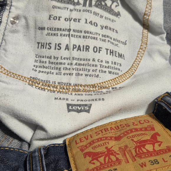 LEVIS 569 Y2K DENIM JEANS 38X30 RELAXED LOOSE FIT STRAIGHT LIGHT WASH - Picture 8 of 16